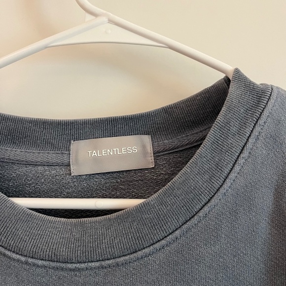 Talentless Blue Oversized Crewneck Women's Size S/M - Picture 2 of 3